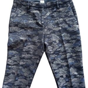 Tres Royal Dress Pants Women's Size 38 Glitter Camouflage Pattern Made In Italy